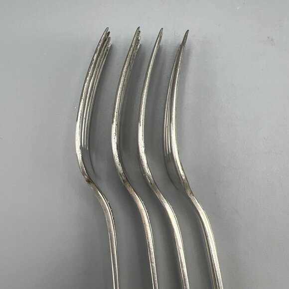 4 Dinner Forks WM A Rogers EVERLASTING A1 Plus Oneida 1940's Georgian Silverware - Picture 7 of 12